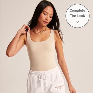 NWT Abercrombie & Fitch Cotton Blend Seamless Soft AF Seamless Tank Bodysuit